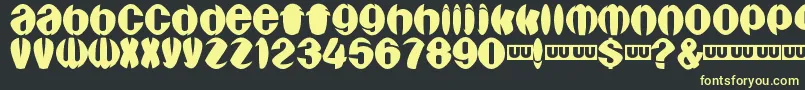 Aragones Font – Yellow Fonts on Black Background