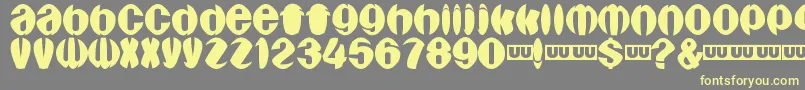 Aragones Font – Yellow Fonts on Gray Background