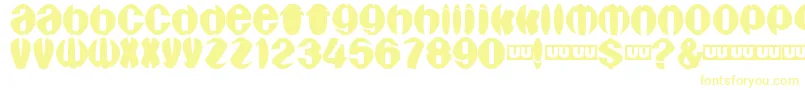 Шрифт Aragones – жёлтые шрифты