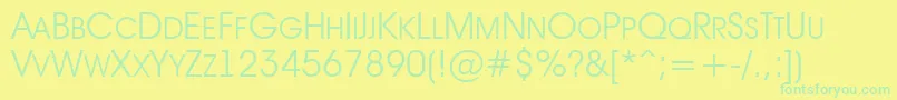 AAvantetitlercpsupcLight Font – Green Fonts on Yellow Background