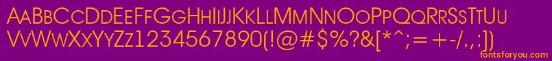 AAvantetitlercpsupcLight Font – Orange Fonts on Purple Background