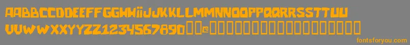 Talacha-Schriftart – Orangefarbene Schriften auf grauem Hintergrund