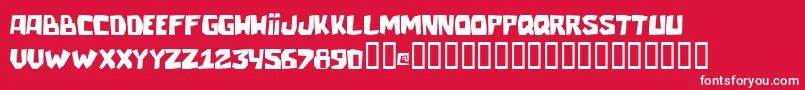 Talacha Font – White Fonts on Red Background