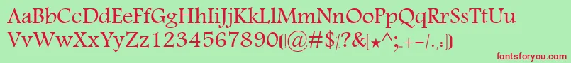 KhalaadWafa Font – Red Fonts on Green Background