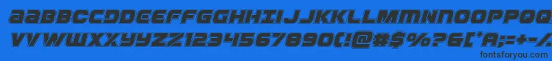 Ozdaacadital Font – Black Fonts on Blue Background