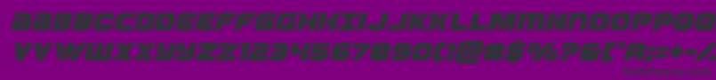 Шрифт Ozdaacadital – чёрные шрифты на фиолетовом фоне