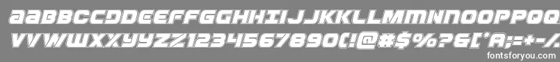 フォントOzdaacadital – 灰色の背景に白い文字