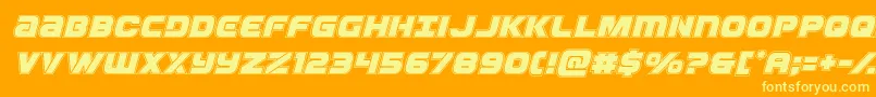 Ozdaacadital Font – Yellow Fonts on Orange Background