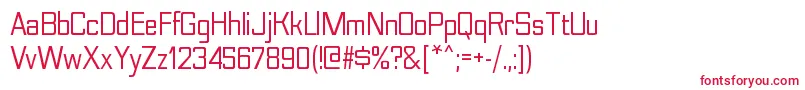 フォントNesobritescRegular – 白い背景に赤い文字