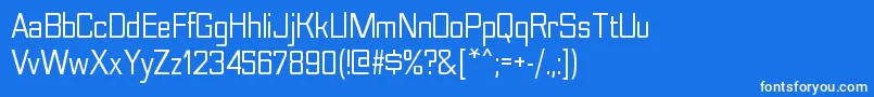 フォントNesobritescRegular – 青い背景に白い文字