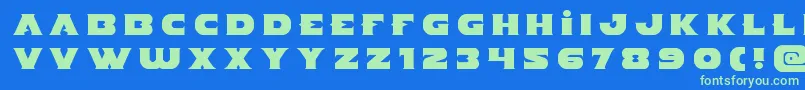 Indigodemontitle Font – Green Fonts on Blue Background