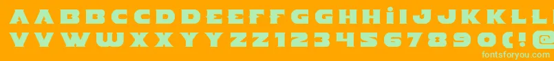 Indigodemontitle Font – Green Fonts on Orange Background