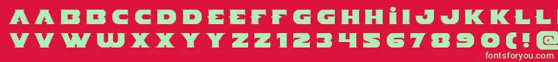 Indigodemontitle Font – Green Fonts on Red Background