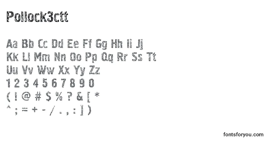 Pollock3cttフォント–アルファベット、数字、特殊文字