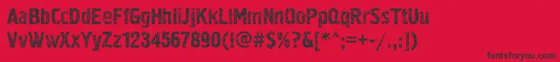 Pollock3ctt Font – Black Fonts on Red Background