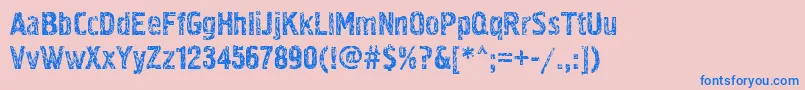 Pollock3ctt Font – Blue Fonts on Pink Background