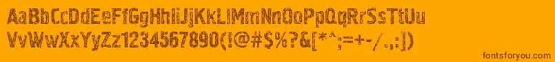 Pollock3ctt Font – Brown Fonts on Orange Background