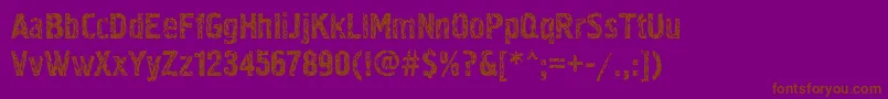 Pollock3ctt Font – Brown Fonts on Purple Background