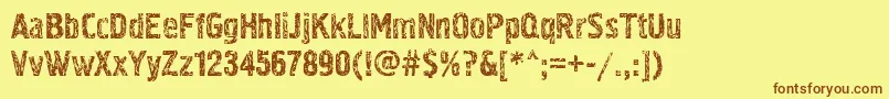 Pollock3ctt Font – Brown Fonts on Yellow Background