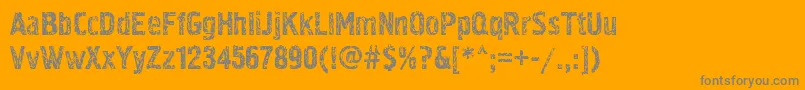 Pollock3ctt-Schriftart – Graue Schriften auf orangefarbenem Hintergrund