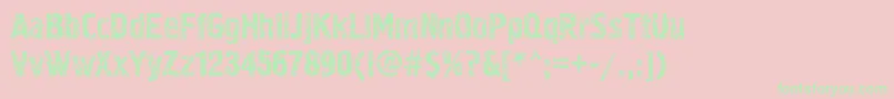 Pollock3ctt Font – Green Fonts on Pink Background