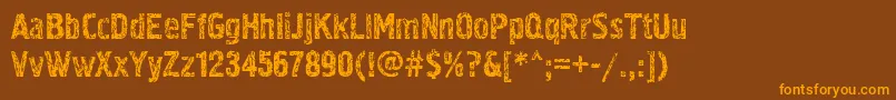 Pollock3ctt Font – Orange Fonts on Brown Background