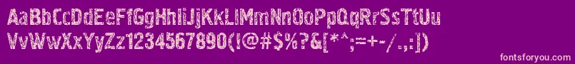 Pollock3ctt Font – Pink Fonts on Purple Background