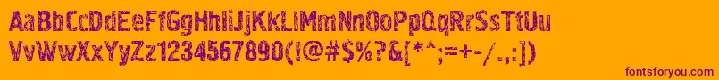 Pollock3ctt Font – Purple Fonts on Orange Background