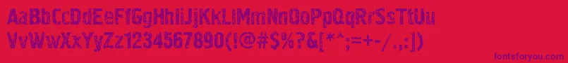 Pollock3ctt Font – Purple Fonts on Red Background