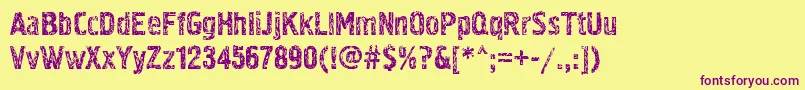 Pollock3ctt Font – Purple Fonts on Yellow Background
