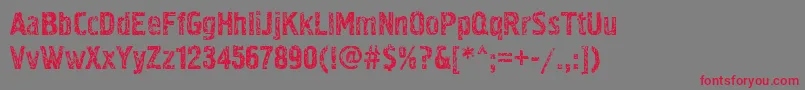 フォントPollock3ctt – 赤い文字の灰色の背景