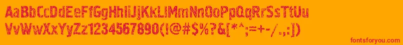 fuente Pollock3ctt – Fuentes Rojas Sobre Fondo Naranja