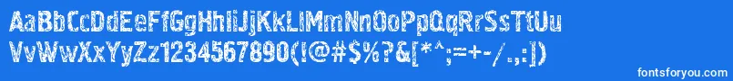 Pollock3ctt Font – White Fonts on Blue Background