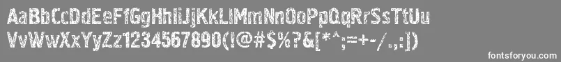 Pollock3ctt Font – White Fonts on Gray Background