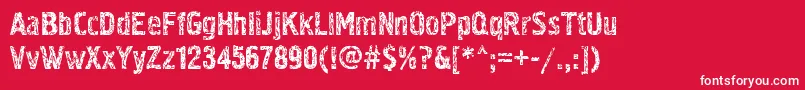Pollock3ctt Font – White Fonts on Red Background