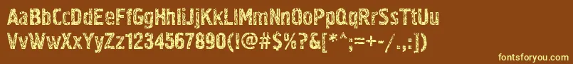 Pollock3ctt Font – Yellow Fonts on Brown Background
