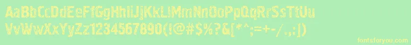 Pollock3ctt Font – Yellow Fonts on Green Background