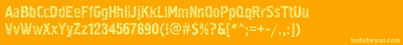 Pollock3ctt Font – Yellow Fonts on Orange Background