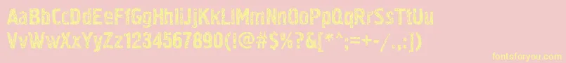 Pollock3ctt Font – Yellow Fonts on Pink Background