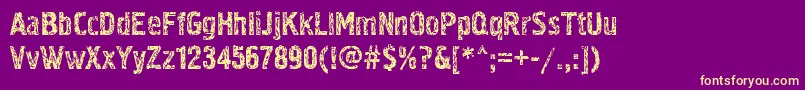 Pollock3ctt Font – Yellow Fonts on Purple Background