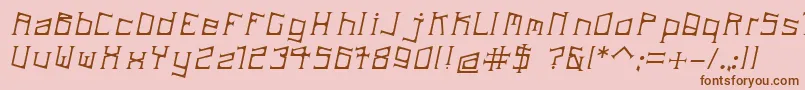 ArdeckItalic Font – Brown Fonts on Pink Background