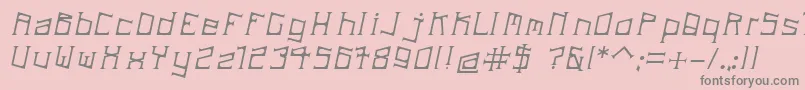 ArdeckItalic Font – Gray Fonts on Pink Background