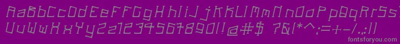 Czcionka ArdeckItalic – szare czcionki na fioletowym tle