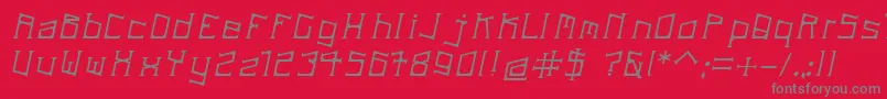 ArdeckItalic Font – Gray Fonts on Red Background