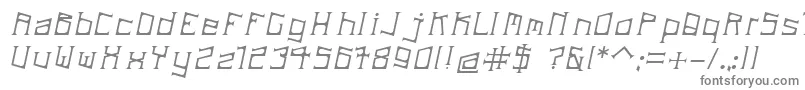 フォントArdeckItalic – 白い背景に灰色の文字