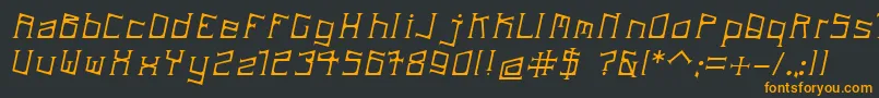 ArdeckItalic Font – Orange Fonts on Black Background