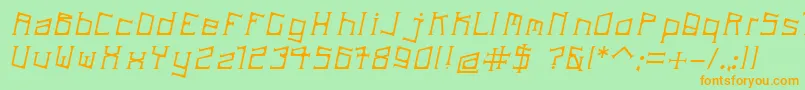 ArdeckItalic Font – Orange Fonts on Green Background