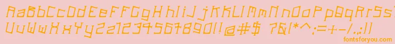 ArdeckItalic Font – Orange Fonts on Pink Background
