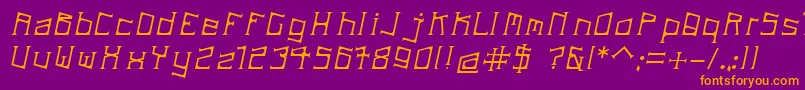 ArdeckItalic Font – Orange Fonts on Purple Background