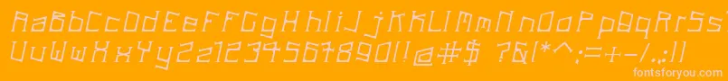 ArdeckItalic Font – Pink Fonts on Orange Background